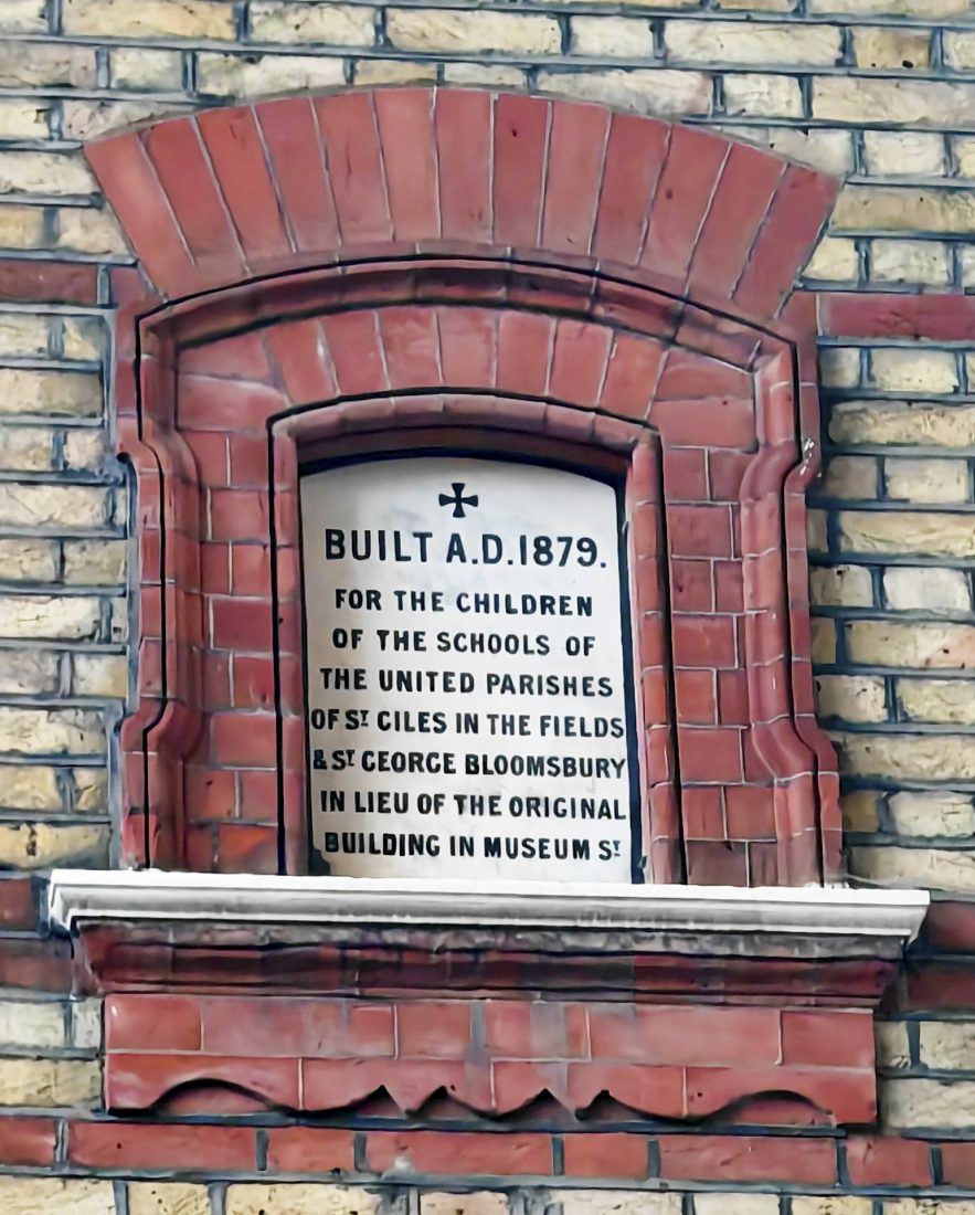 Image of plaque about the charity school